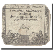 Frankreich, 50 Sols, 1793, Saussay, 1793-05-23, SGE, KM:A70b