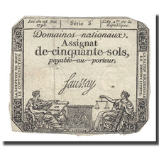 Francia, 50 Sols, 1793, Saussay, 1793-05-23, B, KM:A70b