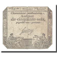 Francia, 50 Sols, 1793, Saussay, 1793-05-23, B, KM:A70b