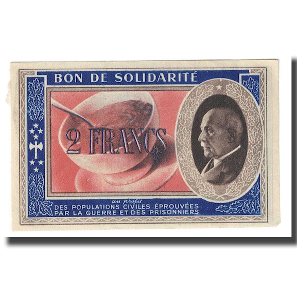France, 2 Francs, 1941, Bon de solidarité, UNC(60-62)