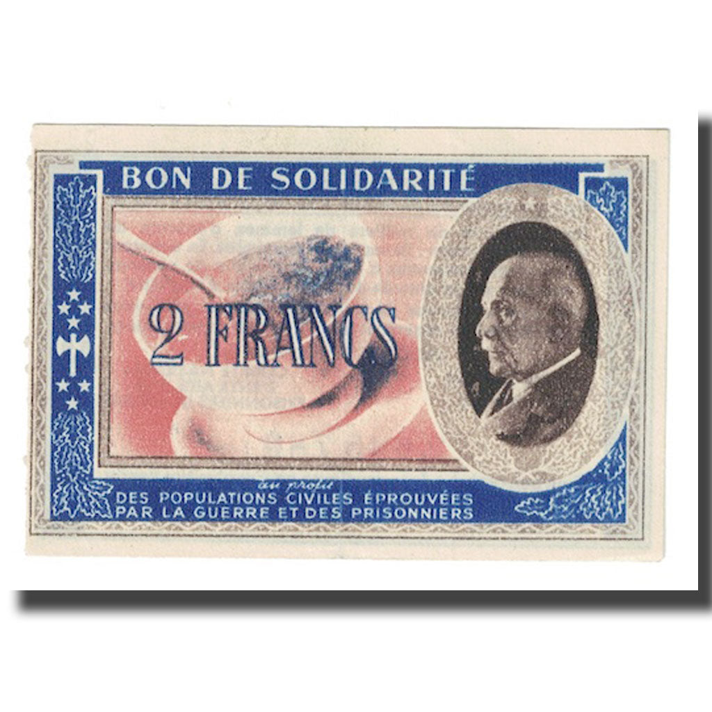 France, 2 Francs, 1941, Bon de solidarité, AU(55-58)