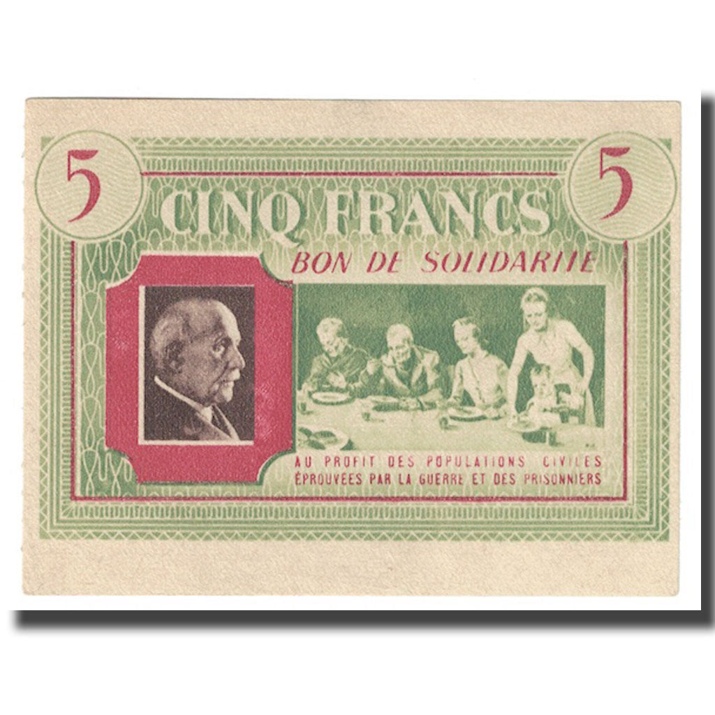 France, 5 Francs, 1940, Bon de solidarité, UNC(65-70)