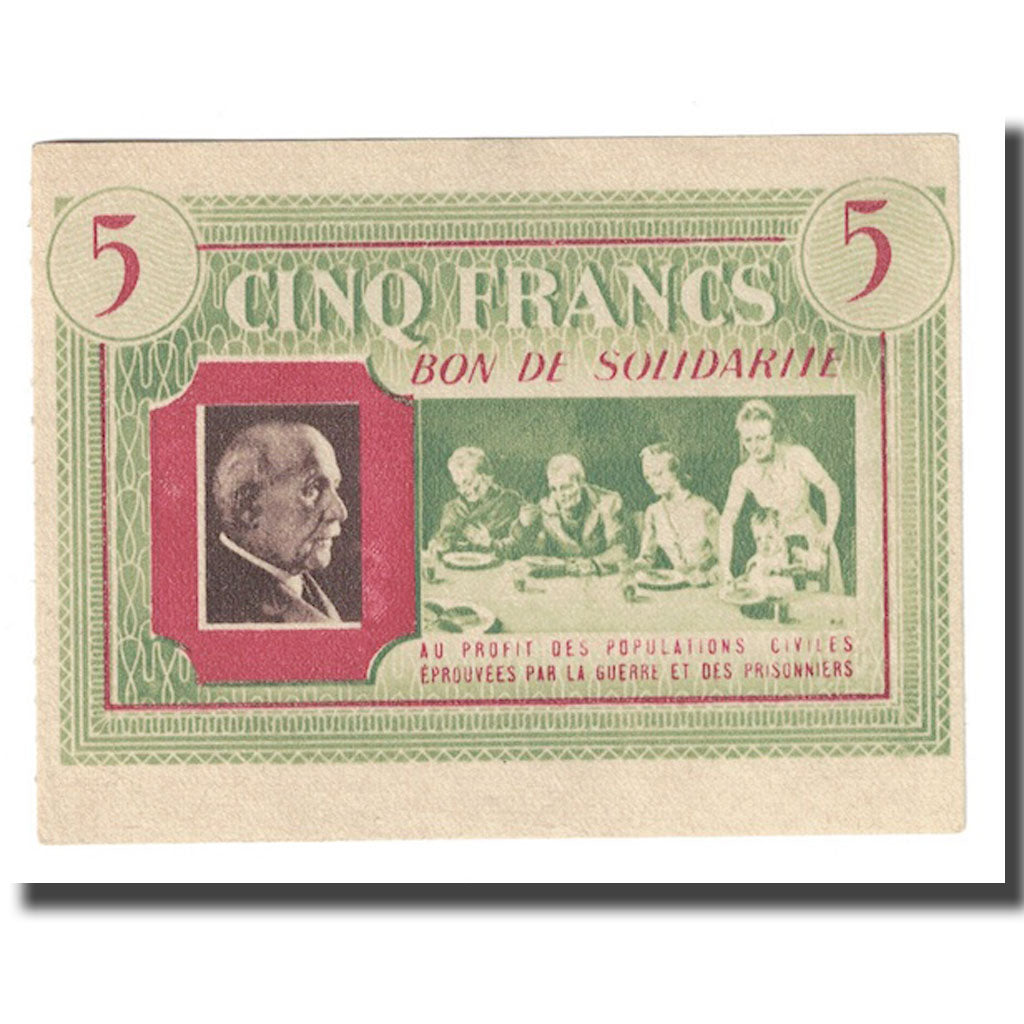France, 5 Francs, 1940, Bon de solidarité, UNC(65-70)