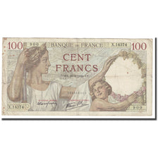 França, 100 Francs, 1940, 1940-08-16, VF(20-25), Fayette:26.36, KM:94