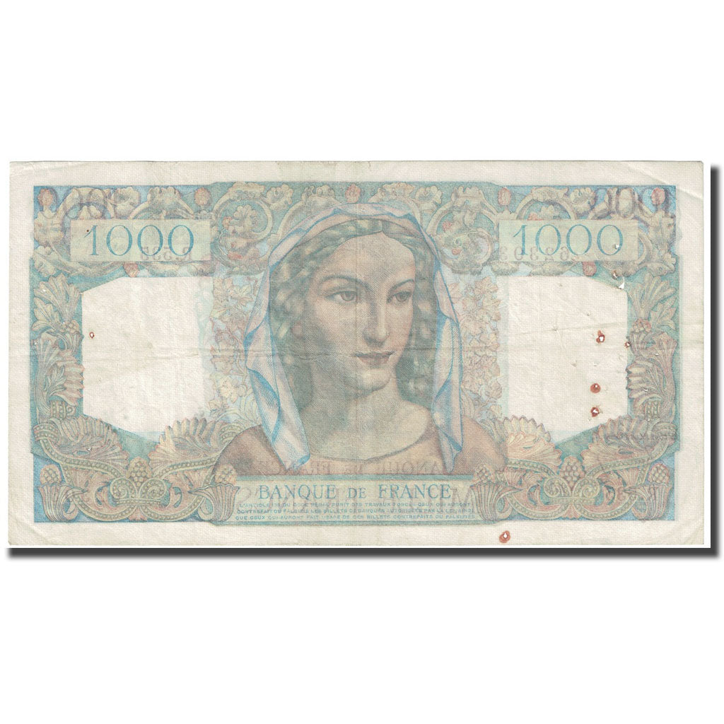 France, 1000 Francs, Minerve et Hercule, 1949, 1949-02-17, TB, Fayette:41.25