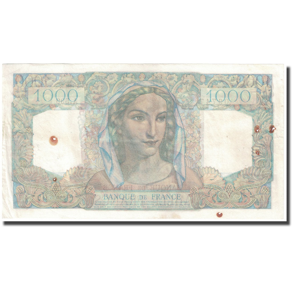 France, 1000 Francs, Minerve et Hercule, 1949, 1949-09-01, VF(30-35)
