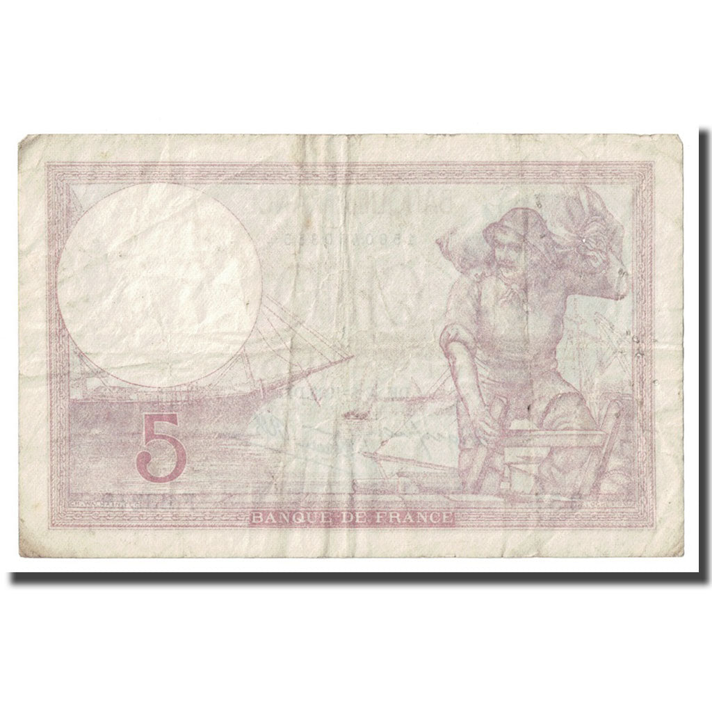 France, 5 Francs, Violet, 1939, 1939-09-28, F(12-15), Fayette:4.10, KM:83