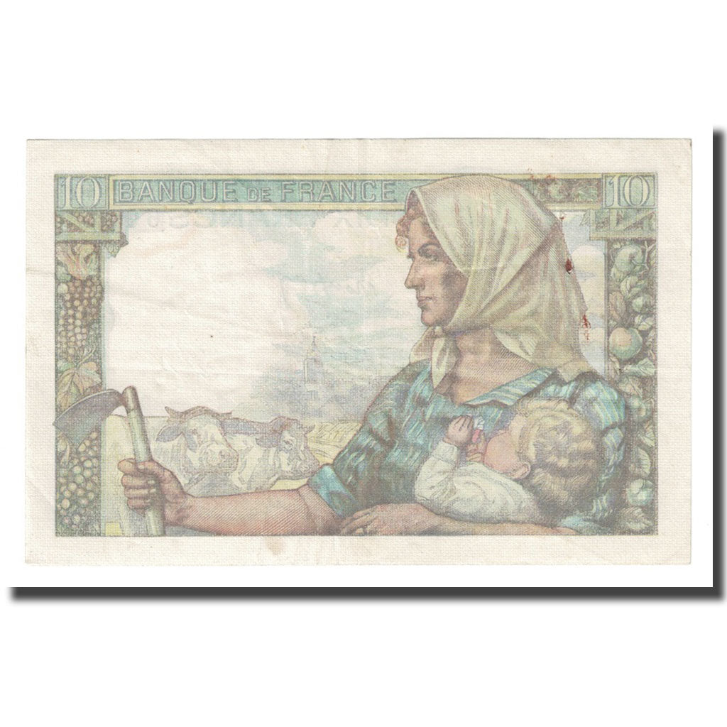 France, 10 Francs, Mineur, 1944, 1944-06-22, EF(40-45), Fayette:08.12, KM:99e