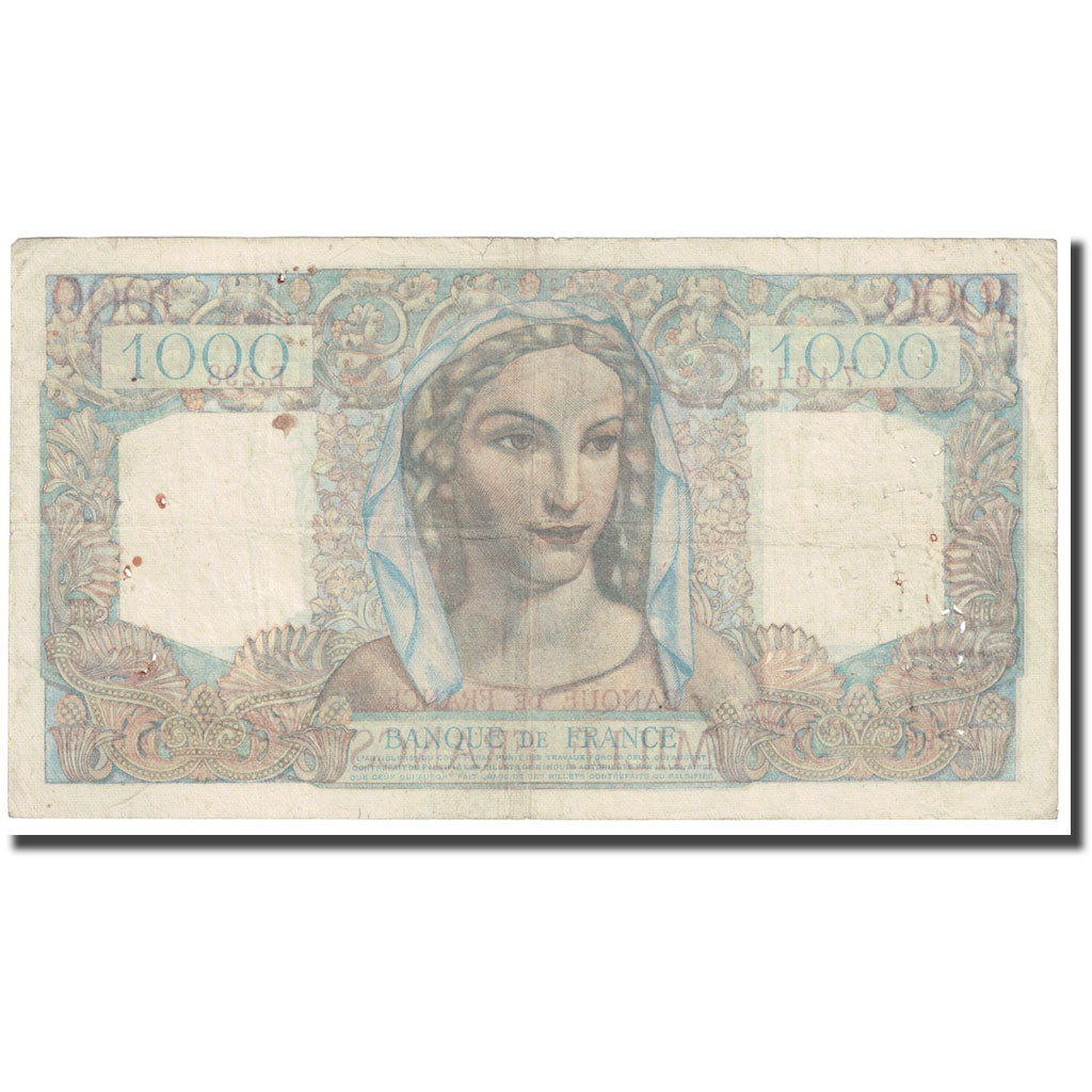 Francia, 1000 Francs, Minerve et Hercule, 1946, 1946-07-11, MB+, Fayette:41.15