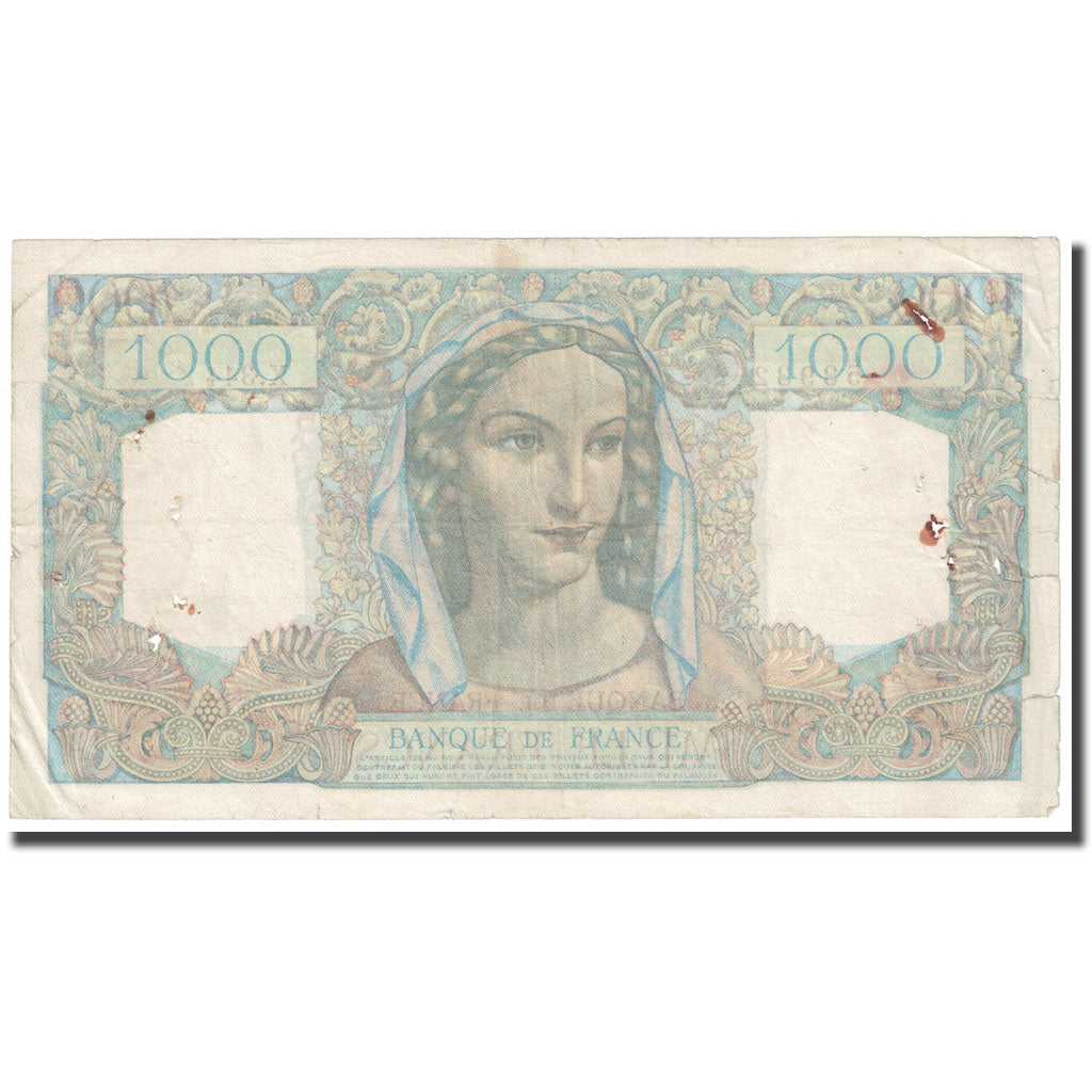 France, 1000 Francs, Minerve et Hercule, 1946, 1946-10-03, VF(20-25)