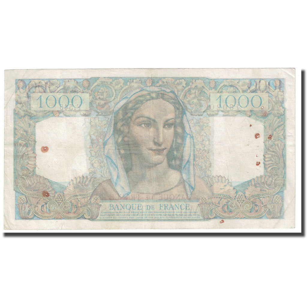 France, 1000 Francs, Minerve et Hercule, 1949, 1949-04-07, VF(30-35)