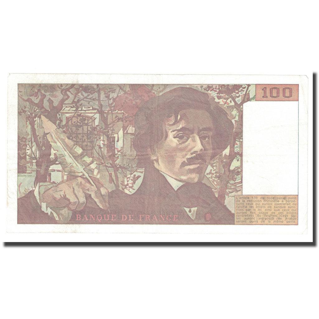 Frankreich, 100 Francs, Delacroix, 1993, SS+, Fayette:69bis.8, KM:154g