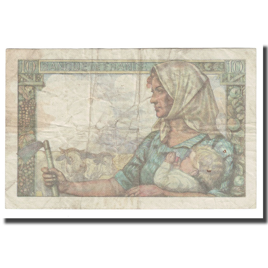 Francia, 10 Francs, Mineur, 1944, 1944-01-13, B+, Fayette:8.12, KM:99e