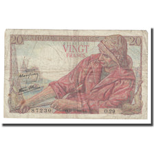 Francia, 20 Francs, Pêcheur, 1942, 1942-05-21, RC, Fayette:13.2, KM:100a