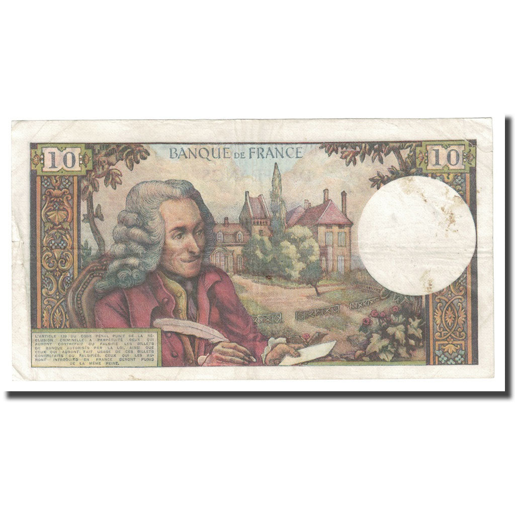 Frankreich, 10 Francs, Voltaire, 1965, 1965-10-07, S+, Fayette:62.16, KM:147a