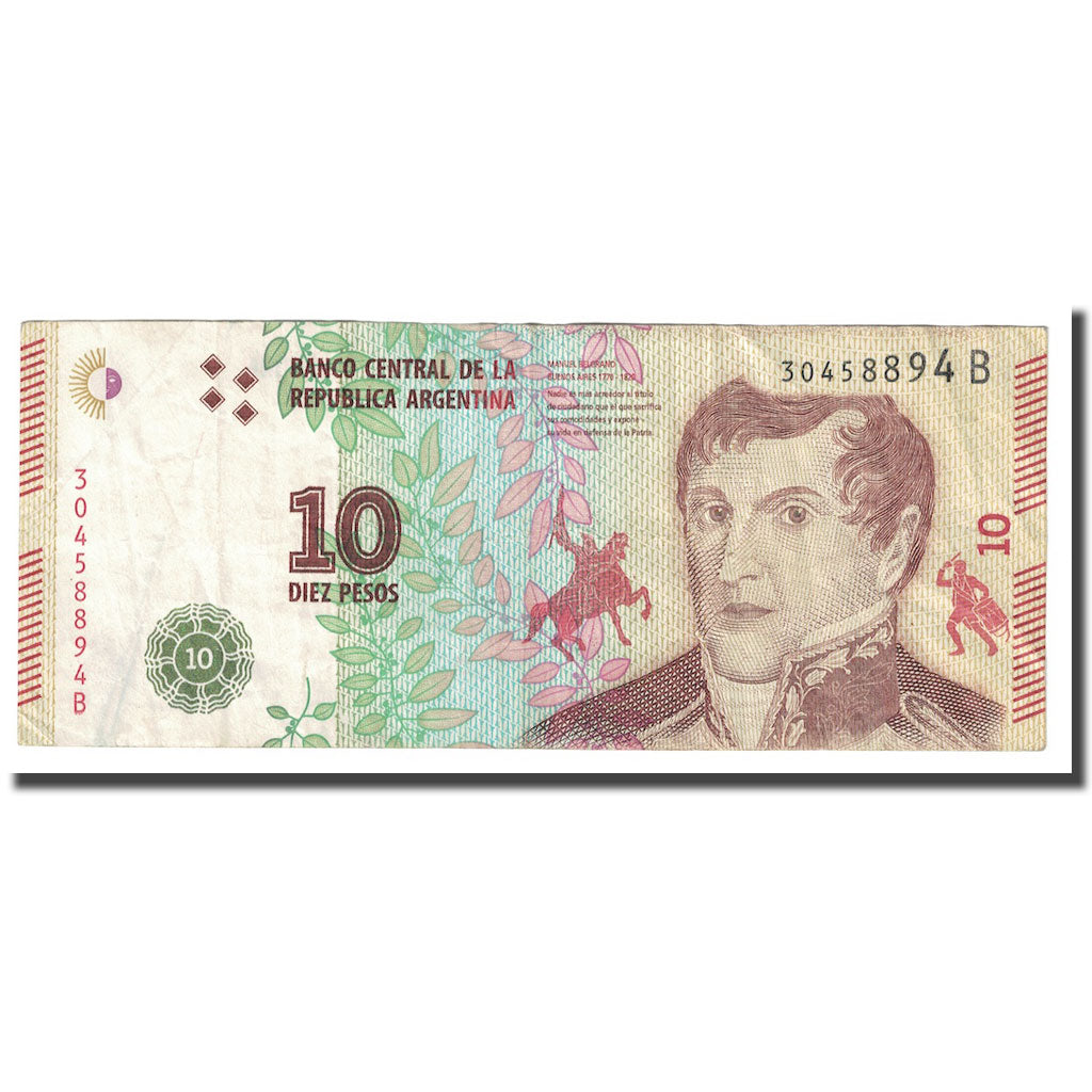 Banknote, Argentina, 10 Pesos, 2016, EF(40-45)