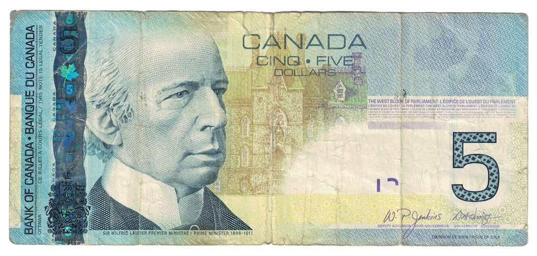 Billet, Canada, 5 Dollars, 2001-2003, TB+