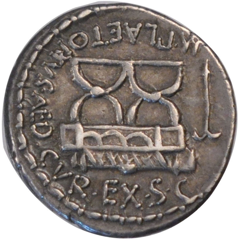 Plaetoria, Denarius, Roma, MS(60-62), Silver, Babelon #3, 3.90
