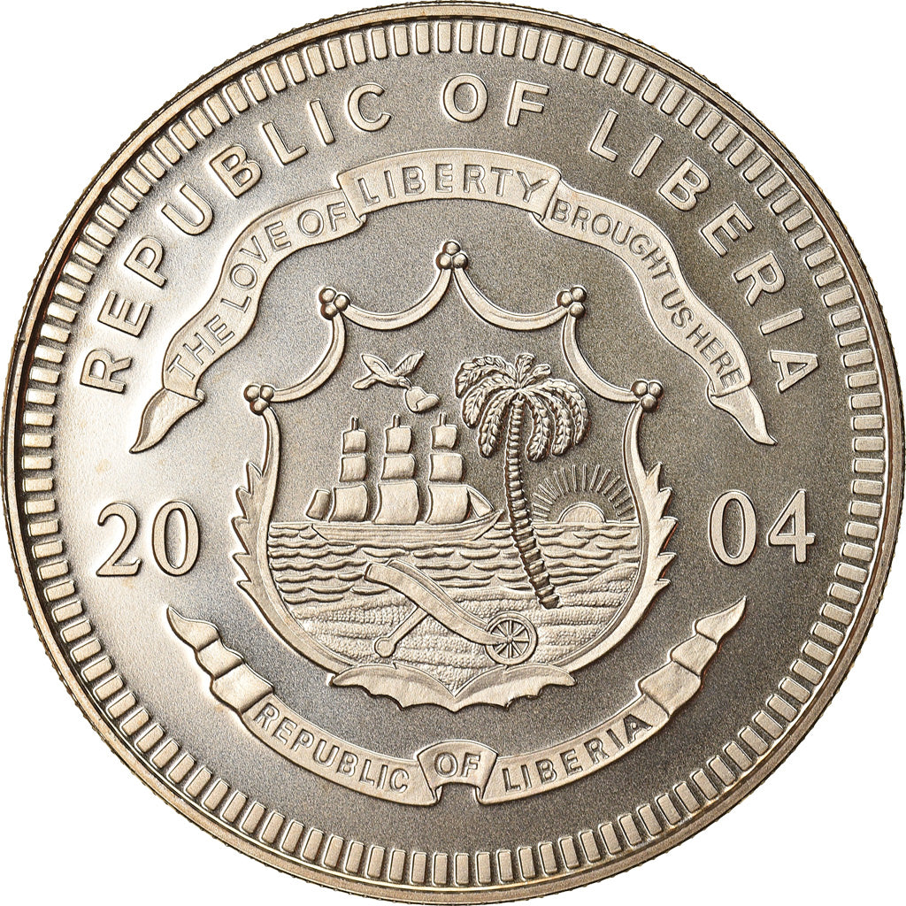 Coin, Liberia, New Vatican coins, 5 Dollars, 2004, Proof, MS(64), Cupro-nickel
