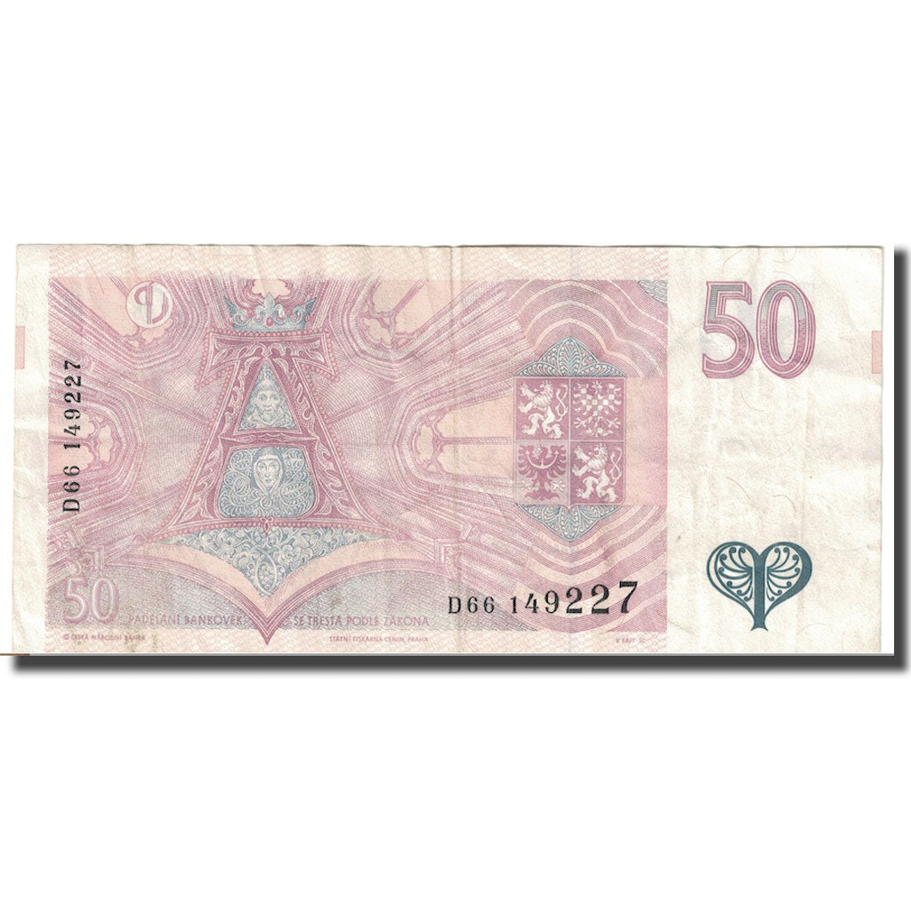 Billet, République Tchèque, 50 Korun, 1997, KM:4a, TB+