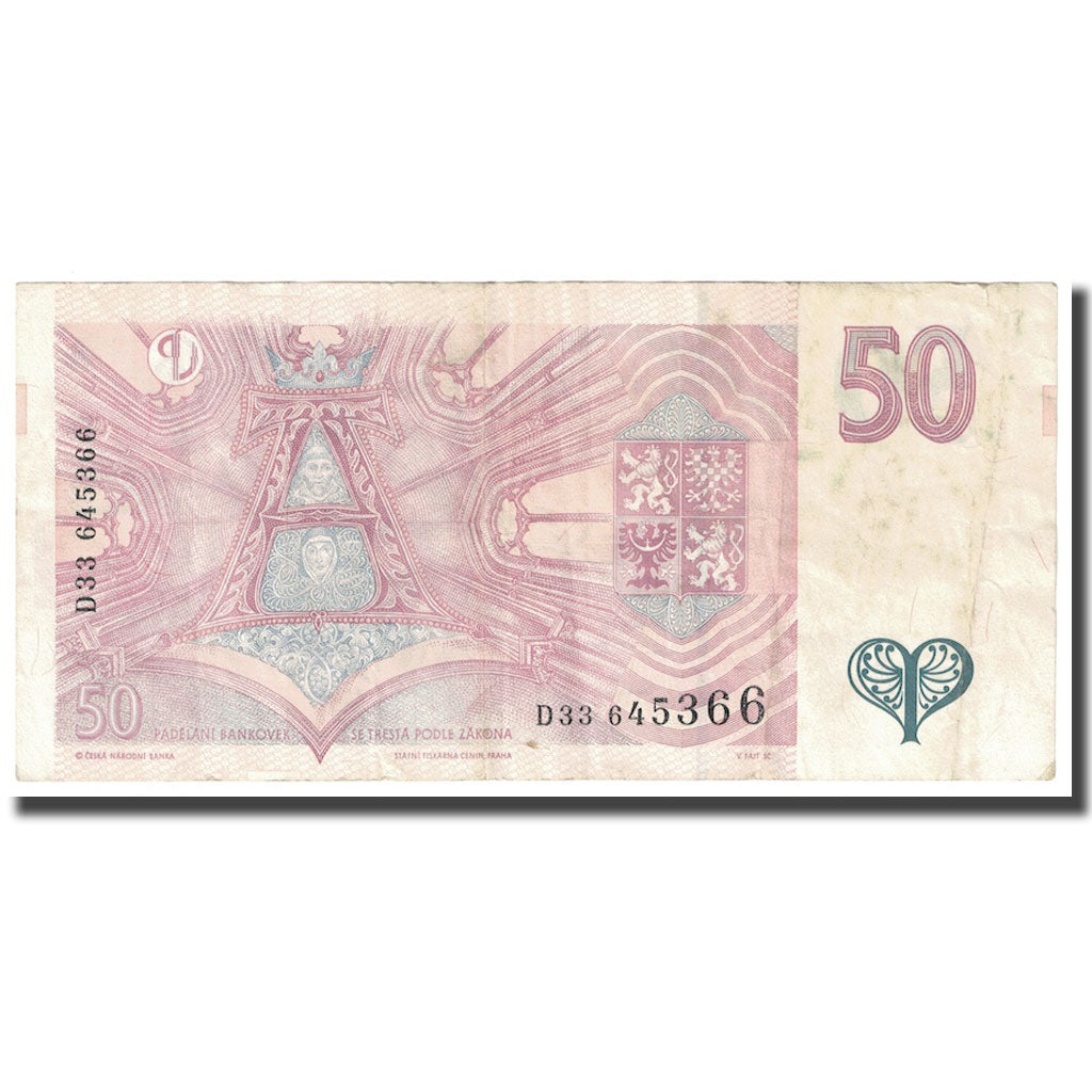 Banknote, Czech Republic, 50 Korun, 1997, KM:4a, VF(30-35)