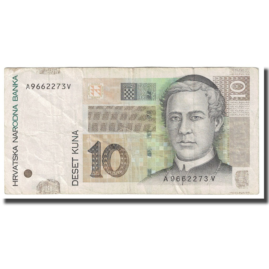 Nota, Croácia, 10 Kuna, 2012, VF(30-35)