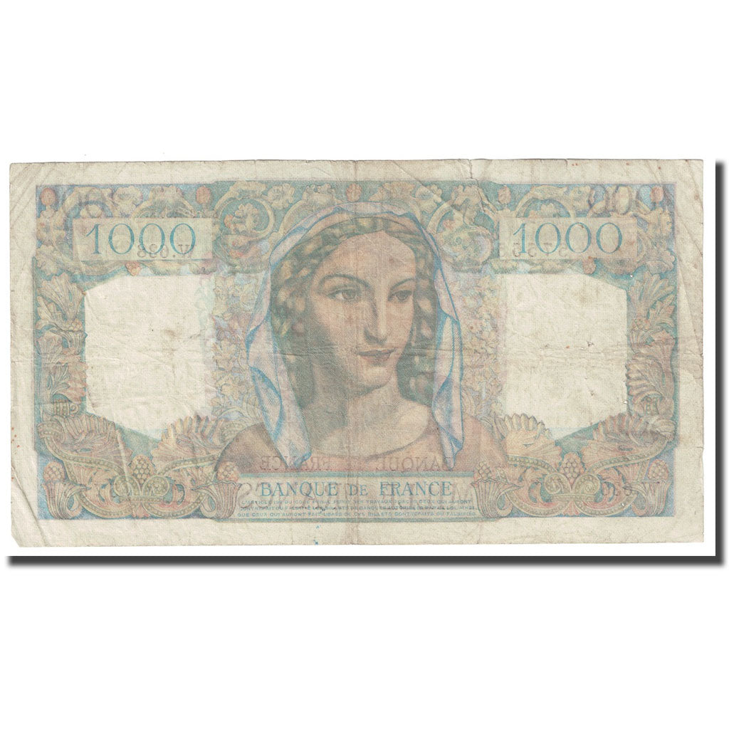 France, 1000 Francs, Minerve et Hercule, 1950, 1950-03-02, VF(20-25)