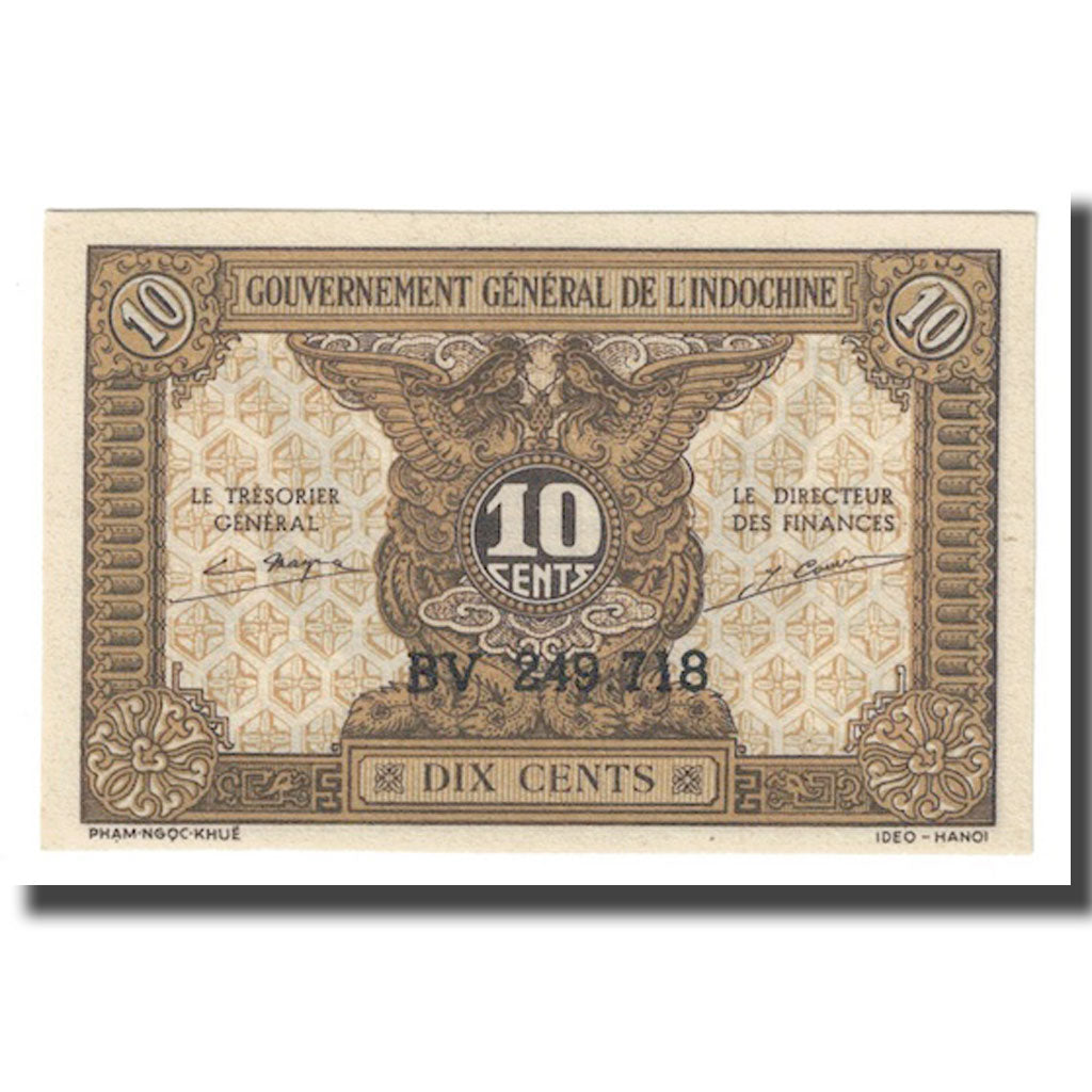 Banknote, FRENCH INDO-CHINA, 10 Cents, 1942, KM:89a, UNC(63)