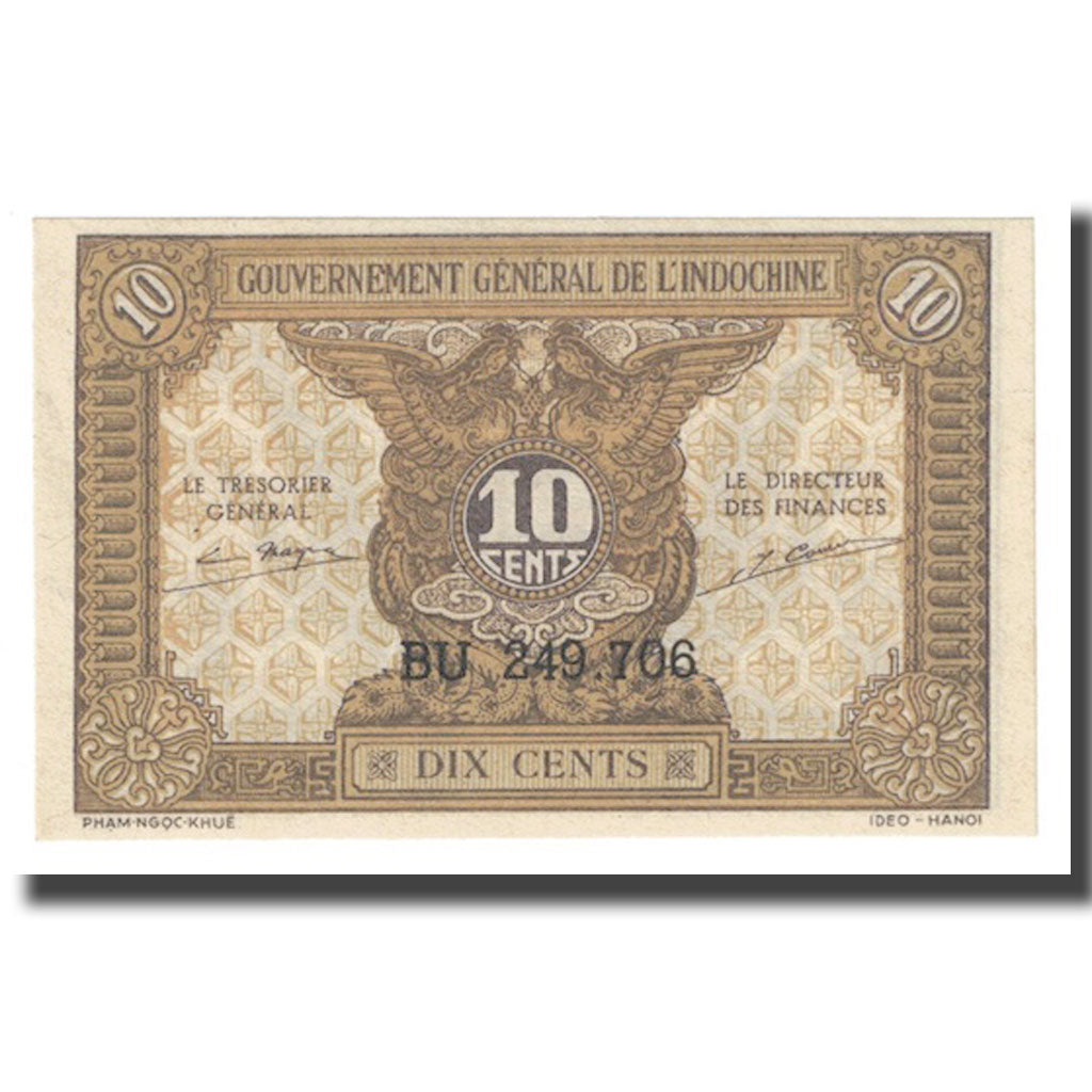 Banknote, FRENCH INDO-CHINA, 10 Cents, 1942, KM:89a, UNC(63)