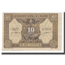 Biljet, FRANS INDO-CHINA, 10 Cents, 1942, KM:89a, SPL