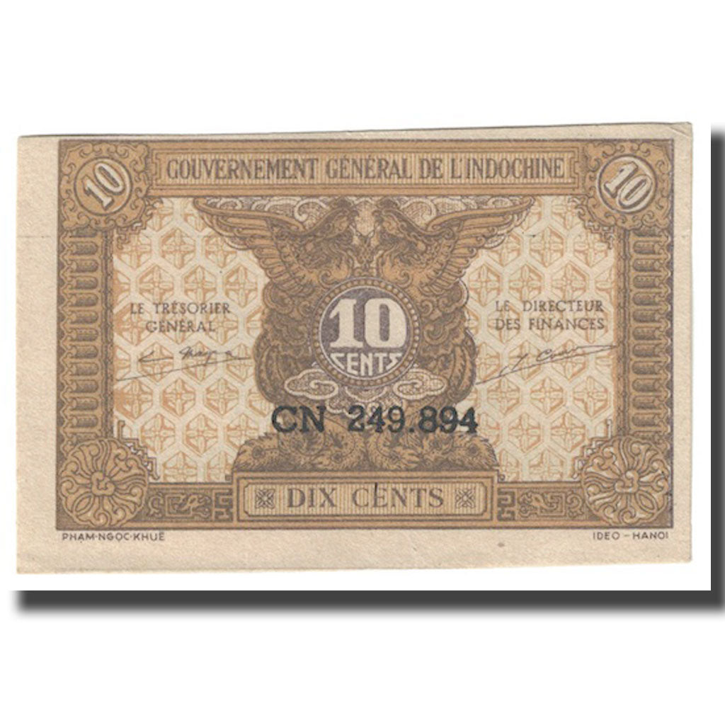 Banknote, FRENCH INDO-CHINA, 10 Cents, 1942, KM:89a, UNC(63)