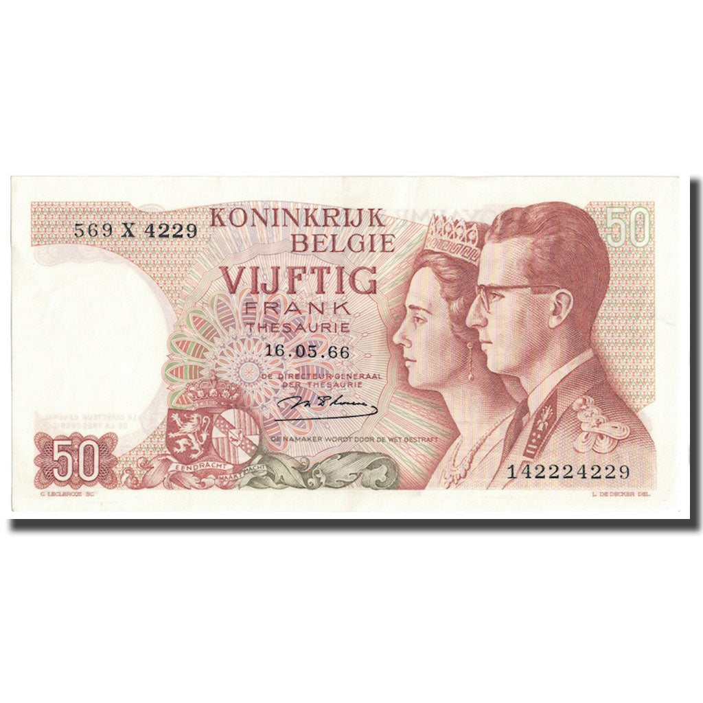 Banknote, Belgium, 50 Francs, 1966, 1966-05-16, KM:139, UNC(60-62)