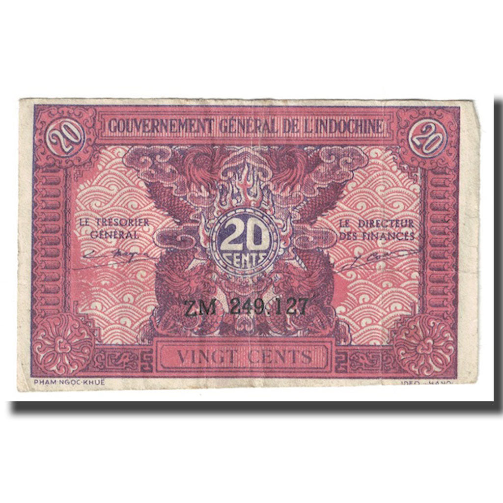Banknote, FRENCH INDO-CHINA, 20 Cents, Undated (1942), KM:90, EF(40-45)