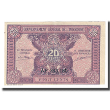 Banknote, FRENCH INDO-CHINA, 20 Cents, Undated (1942), KM:90, AU(55-58)