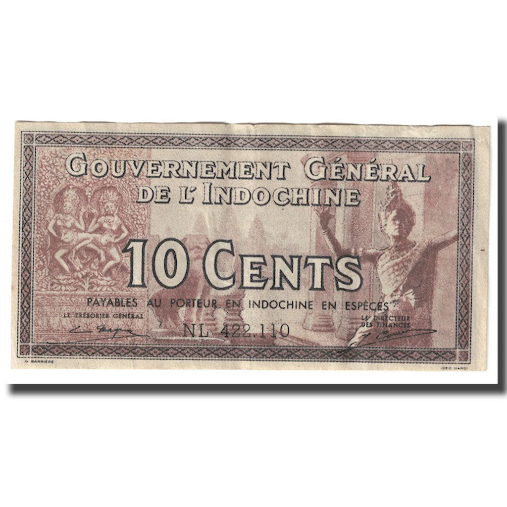 Banknote, FRENCH INDO-CHINA, 10 Cents, Undated (1939), KM:85e, EF(40-45)