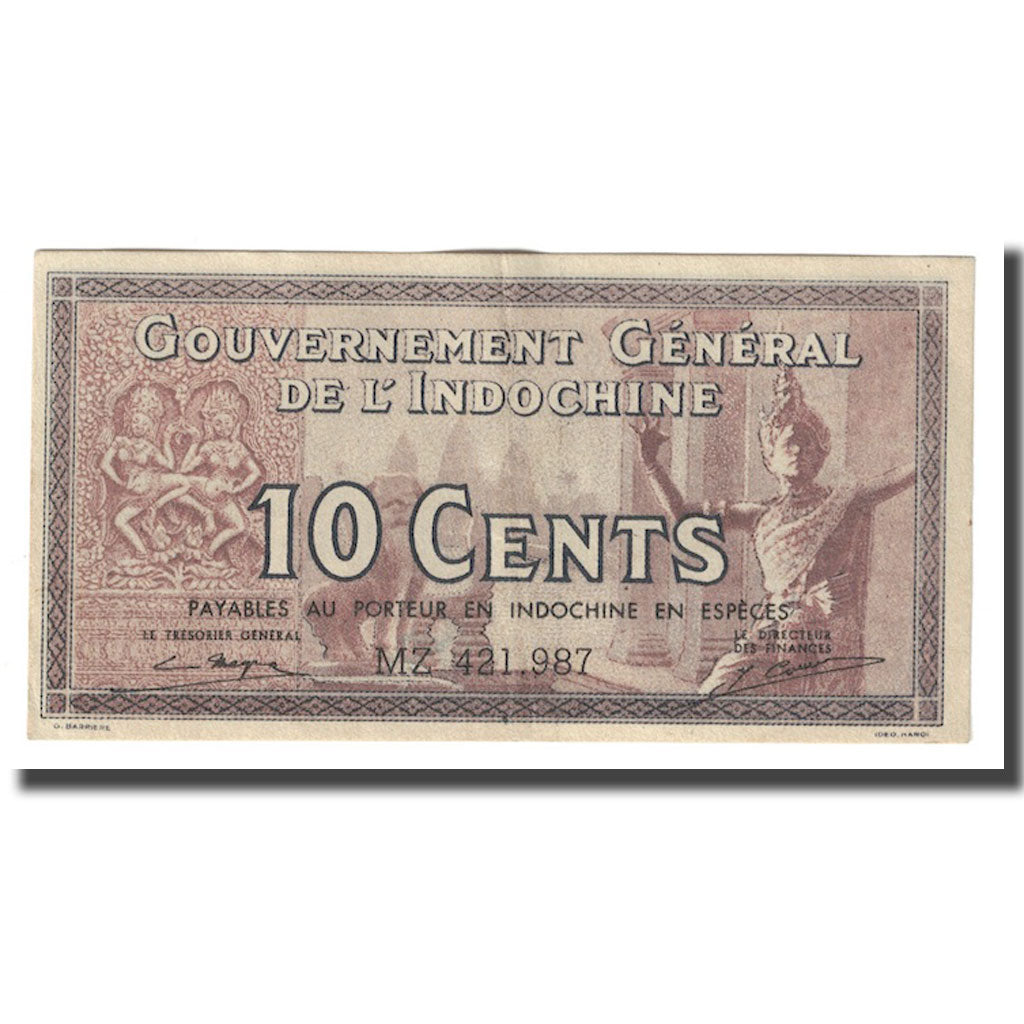 Banknote, FRENCH INDO-CHINA, 10 Cents, Undated (1939), KM:85e, EF(40-45)
