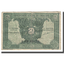 Banknote, FRENCH INDO-CHINA, 50 Cents, Undated (1942), KM:91b, EF(40-45)