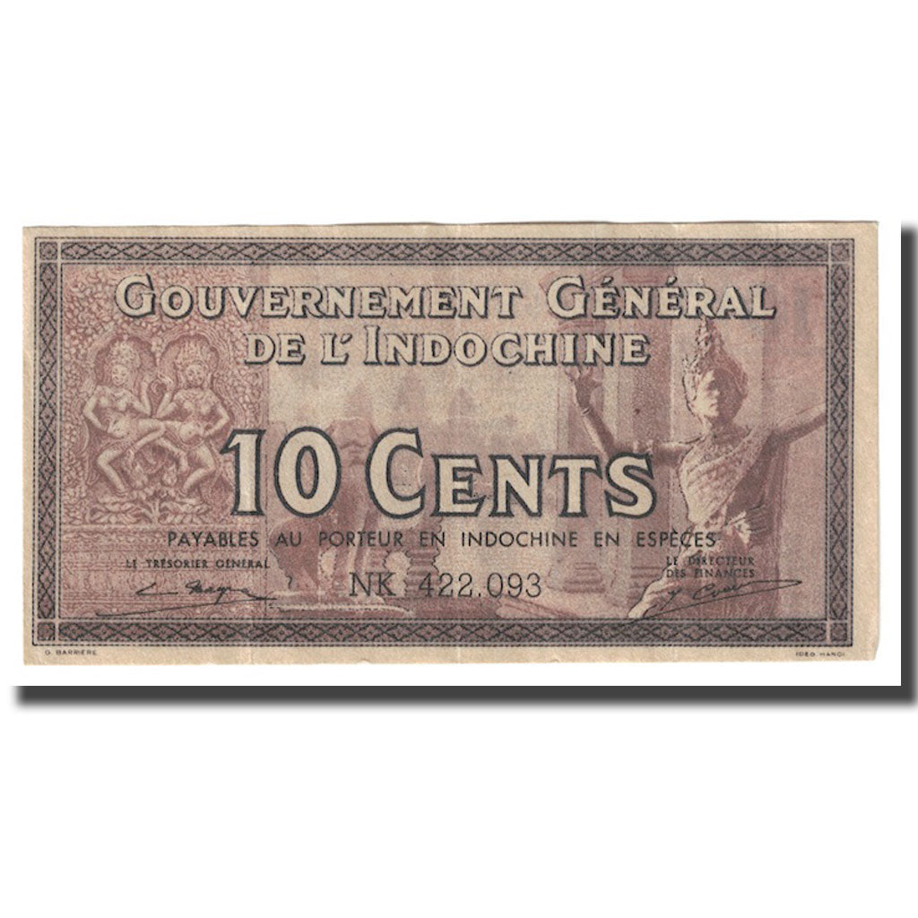 Banknote, FRENCH INDO-CHINA, 10 Cents, Undated (1939), KM:85e, EF(40-45)