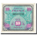 França, 10 Francs, Flag/France, 1944, AU(55-58), Fayette:VF18.1, KM:116a