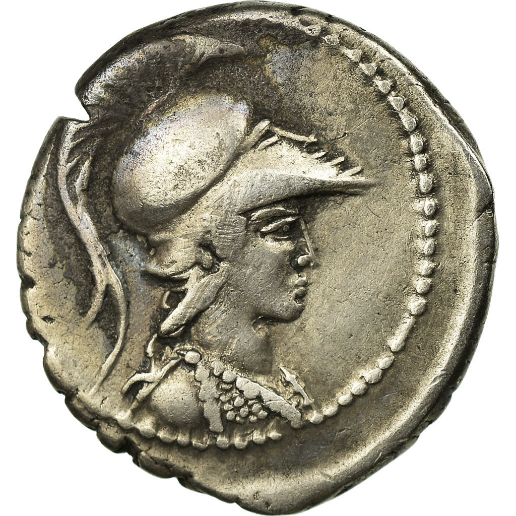 Moneta, Vibia, Denarius, Roma, AU(50-53), Srebro, Babelon:26