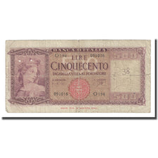 Banknote, Italy, 500 Lire, 1947, 1947-08-14, KM:80a, VG(8-10)