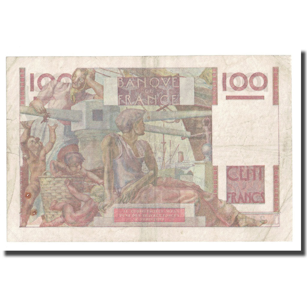 France, 100 Francs, Jeune Paysan, 1946, 1946-07-18, EF(40-45), Fayette:28.7