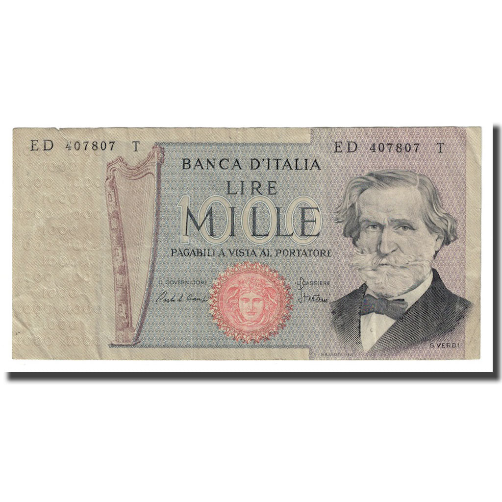Biljet, Italië, 1000 Lire, 1981, 1981-05-30, KM:101h, TB