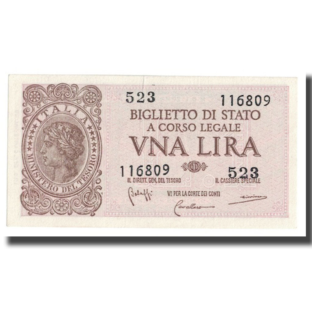 Banknote, Italy, 1 Lira, 1944, KM:29b, UNC(63)