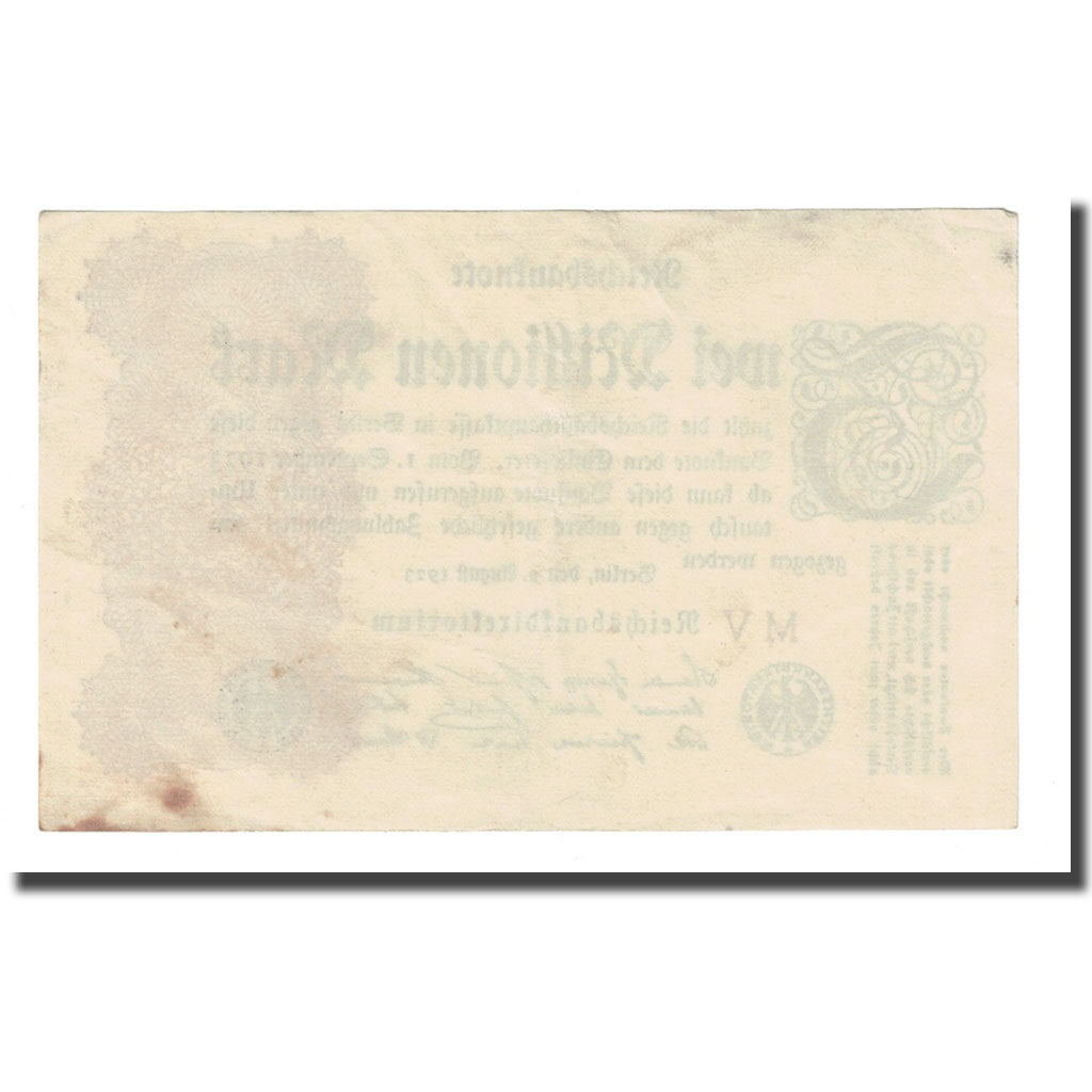 Banknote, Germany, 2 Millionen Mark, 1923, 1923-08-09, KM:104a, AU(55-58)