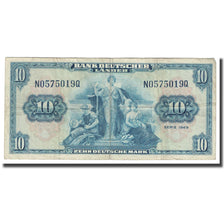 Banconote, GERMANIA - REPUBBLICA FEDERALE, 10 Deutsche Mark, 1949, KM:16a, B+