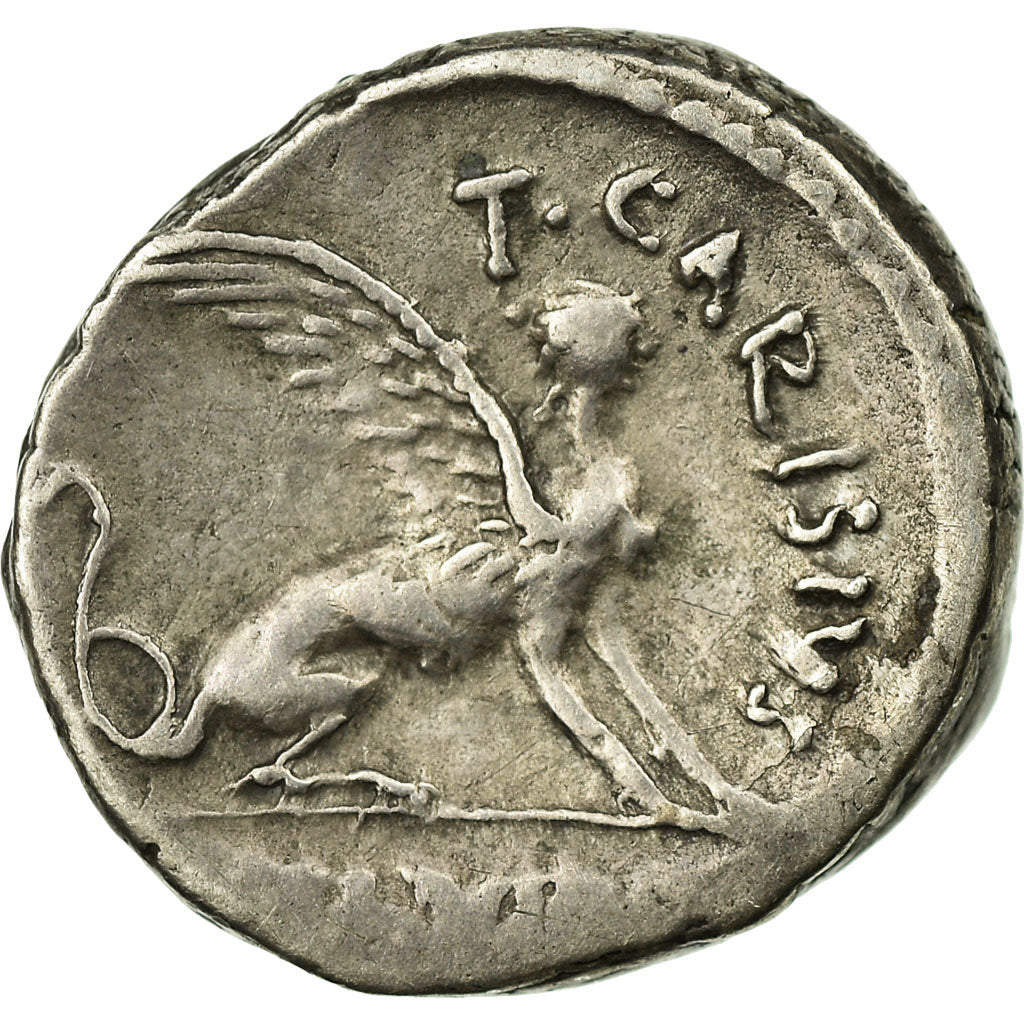 Coin, Carisia, Denarius, AU(50-53), Silver, Babelon:11