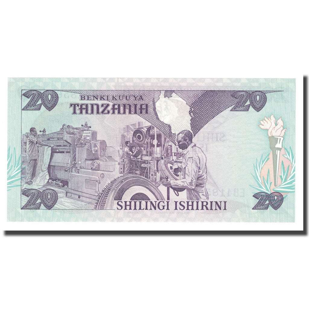 Banknote, Tanzania, 20 Shilingi, 1987, KM:15, UNC(65-70)