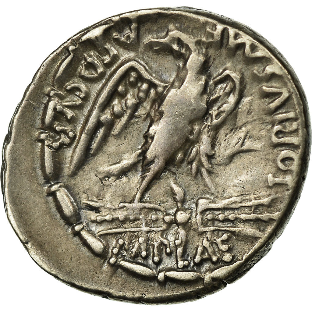 Moneta, Plaetoria, Denarius, Rome, AU(55-58), Srebro, Babelon:4