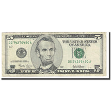 Banconote, Stati Uniti, Five Dollars, 2003, KM:4694, MB+